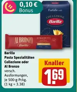 REWE DE Barilla Pasta Spezialitäten Collezione oder Al Bronzo, EUR 1.69 tilbud