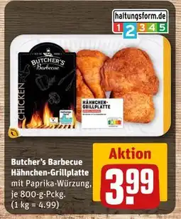 REWE DE Butcher's Barbecue Hähnchen-Grillplatte, EUR 3.99 tilbud