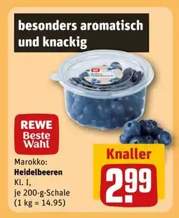 REWE DE Heidelbeeren, EUR 2.99 tilbud