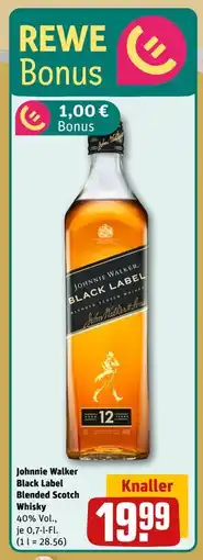 REWE DE Johnnie Walker Black Label Blended Scotch Whisky, EUR 19.99 tilbud
