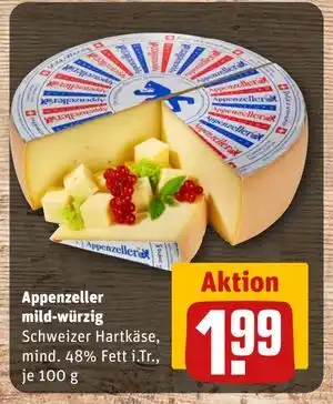 REWE DE Appenzeller mild-würzig, EUR 1.99 tilbud