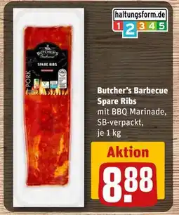 REWE DE Butcher's Barbecue Spare Ribs, EUR 8.88 tilbud