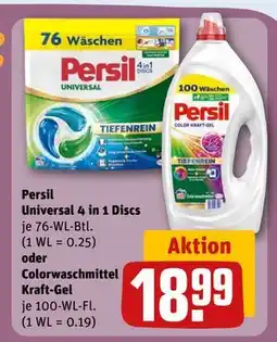 REWE DE Persil Universal 4 in 1 Discs oder Colorwaschmittel Kraft-Gel, EUR 18.99 tilbud