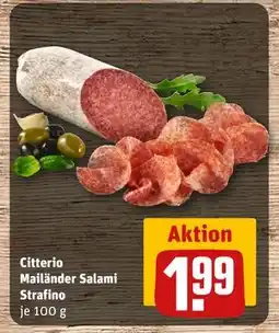 REWE DE Citterio Mailänder Salami Strafino, EUR 1.99 tilbud