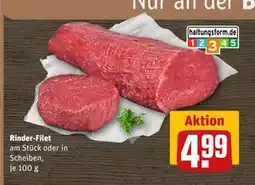 REWE DE Rinder-Filet, EUR 4.99 tilbud