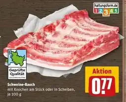 REWE DE Schweine-Bauch, EUR 0.77 tilbud