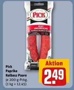 REWE DE Pick Paprika Kolbasz Paare, EUR 2.49 tilbud