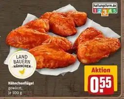 REWE DE Hähnchenflügel, EUR 0.55 tilbud