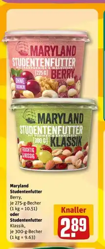 REWE DE Maryland Studentenfutter oder Studentenfutter, EUR 2.89 tilbud