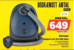 Power Nilfisk støvsuger velegnet selv til et lille hjem tilbud