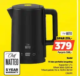 Power Chil matteo Kedel Til den perfekte brygning tilbud