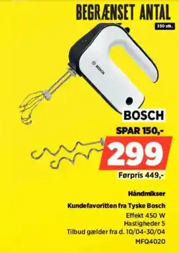 Power BOSCH Håndmikser Kunde favoritten fra Tyske Bosch tilbud