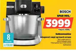 Power BOSCH Køkkenmaskine Integreret vægt og touch screen tilbud