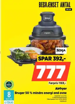 Power Ninja airfryer bruger 50 % mindre energi end ovne tilbud
