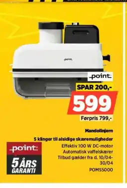 Power Point mandolinjern 5 klinger til alsidige skæremuligheder tilbud