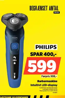 Power Philips barbermaskine intuitivt led-display tilbud