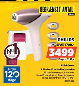 Power Philips ipl hårfjerner 4 tilbehør til forskellige kropsdele tilbud