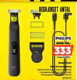 Power Philips skaegtrimmer ogs til kropsbebåring tilbud