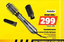 Power Babyliss varmluftsstyler justerbar varme til alle hårtyper tilbud