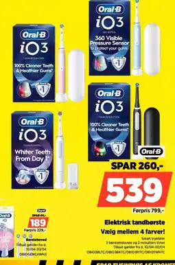 Power Elektrisk tandbørste vælg mellem 4 farver! tilbud