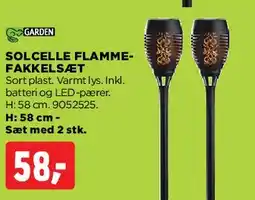 jem & fix SOLCELLE FLAMMEFAKKEL SÆT (2 stk.) tilbud
