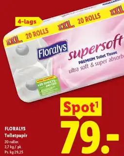 Lidl Floralys Toiletpapir (supersoft) tilbud