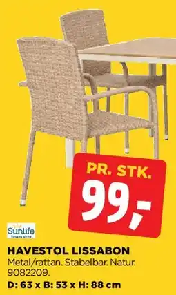 jem & fix HAVESTOL LISABON tilbud