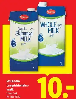 Lidl Langtidsholdbar mælk tilbud