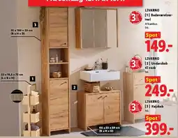 Lidl Badeværelsesmøbler (reol, underskab og højskab) tilbud