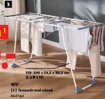 Lidl Tørrestativ med udtræk tilbud