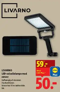 Lidl LED-solcellelampe med sensor tilbud