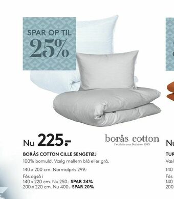 SengeSpecialisten Borås cotton cille sengetøj tilbud