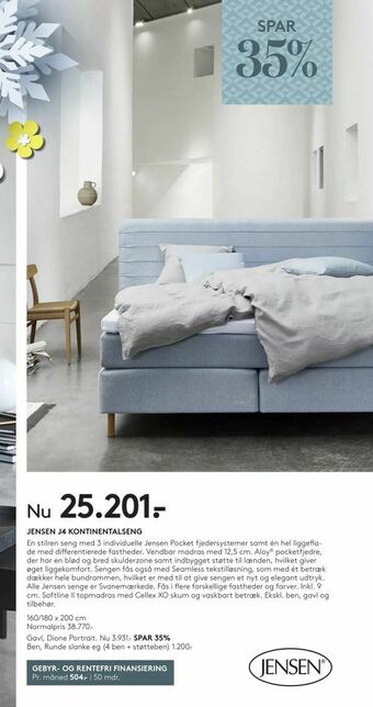 SengeSpecialisten Jensen j4 kontinentalseng tilbud