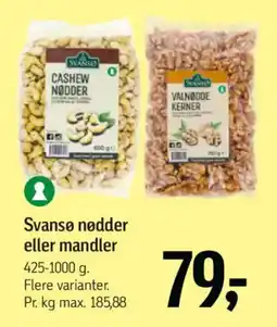 Føtex Svanse nødder eller mandler tilbud