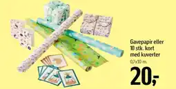 Føtex Gavepapir eller 10 stk. kort med kuverter tilbud