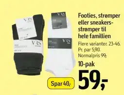 Føtex Footies, strømper eller sneakers- strømper til hele famillien tilbud