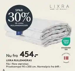 SENG LIXRA RULLEMADRAS tilbud