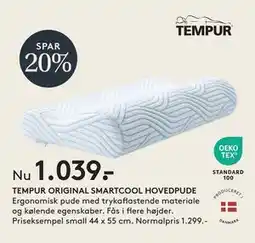 SENG TEMPUR ORIGINAL SMARTCOOL HOVEDPUDE tilbud