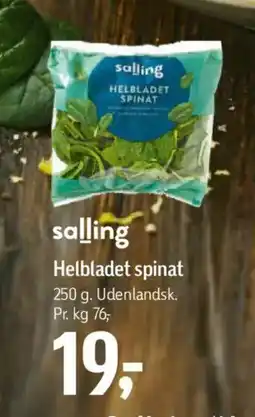 Føtex Helbladet spinat tilbud