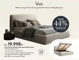 SENG VIVA CURVE SENGERAMME MED OPBEVARING tilbud