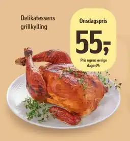 Føtex Delikatessens grillkylling tilbud