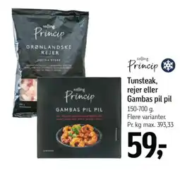 Føtex Tunsteak, rejer eller gambas pil pil tilbud