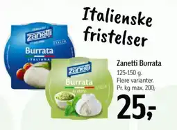 Føtex ZANETTI Burrata tilbud