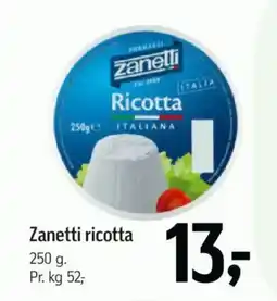 Føtex ZANETTI Ricotta tilbud