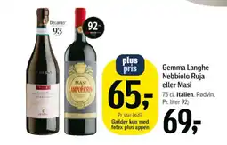 Føtex Gemma langhe nebbiolo ruja eller masi tilbud