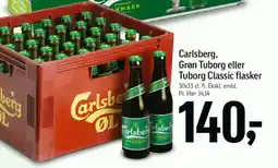 Føtex CARLSBERG Grøn tuborg eller tuborg classic flasker tilbud