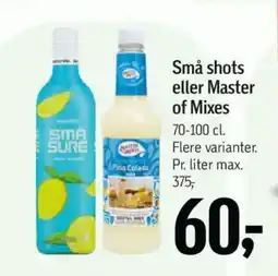 Føtex Små shots eller master of mixes tilbud