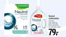Føtex NEUTRAL Vaskemiddel tilbud
