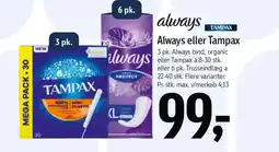 Føtex Always eller tampax tilbud