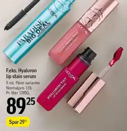 Føtex F.eks. hyaluron lip stain serum tilbud